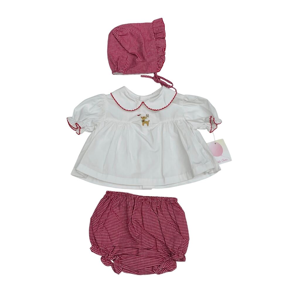 NWT Petit Ami 6M Reindeer Set with Ruffles